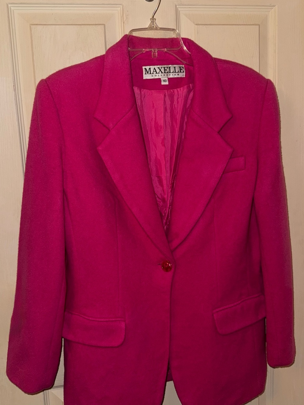 Fuchsia Single-Button Blazer Jacket